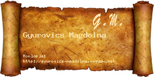 Gyurovics Magdolna névjegykártya