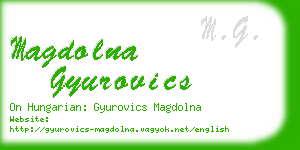 magdolna gyurovics business card